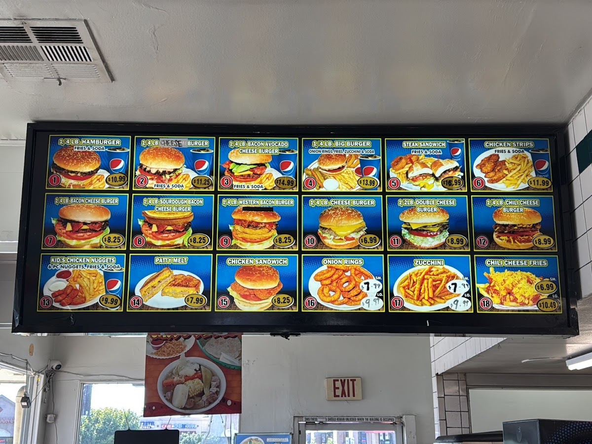 Sam's Burgers #1 Menu - Image 1